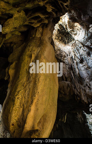 Luang Pha Wiang Cave in Lamphun Stock Photo