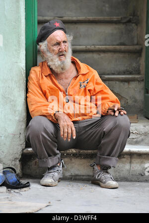 Man with beard, Havana, Cuba Stock Photo