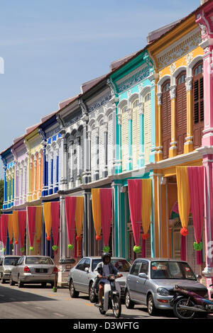 Malaysia, Penang, Georgetown, street scene, shophouses, Stock Photo