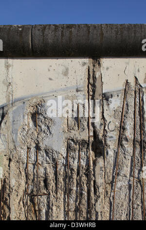 Berlin, Germany, the restored Berlin Wall at the Berlin Wall memorial Stock Photo