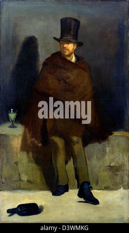 Edouard Manet, The Absinthe Drinker 1859 Oil on canvas. Ny Carlsberg Glyptotek, Copenhagen Stock Photo