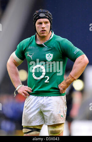 Edinburgh, UK. 24th February 2013. Sean O'Brien of Ireland - RBS 6 Nations - Scotland vs Ireland - Murrayfield Stadium - Edinburgh - 24/02/13 - Picture Simon Bellis/Sportimage/Alamy Live News Stock Photo