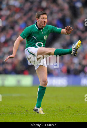 Edinburgh, UK. 24th February 2013. Ronan O'Gara of Ireland - RBS 6 Nations - Scotland vs Ireland - Murrayfield Stadium - Edinburgh - 24/02/13 - Picture Simon Bellis/Sportimage/Alamy Live News Stock Photo