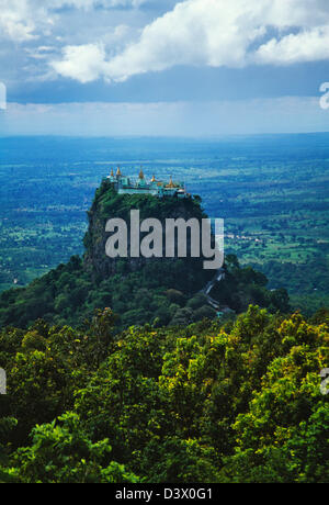 Mt. Popa framed by forest, Bagan, Myanmar Stock Photo - Alamy