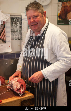 A traditional English butcher Stock Photo - Alamy