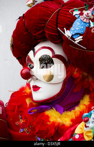 Clown, Mask and costume at the Carnival of Venice, Italy, Venice Stock Photo