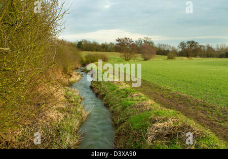 Rayne, Essex, UK. A view of the Beautiful Essex countryside near Braintree on a bright sunny day Stock Photo