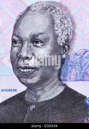 Julius Nyerere (1922-1999) on 1000 Shilingi 2006 Banknote from Tanzania. First President of Tanzania during 1961-1985. Stock Photo