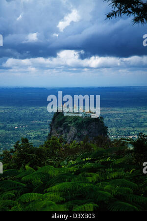 Mt. Popa framed by forest, Bagan, Myanmar Stock Photo - Alamy