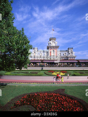 Magic Kingdom Railway Station entrance at Walt Disney World Resort, Orange County, Orlando, Florida, United States of America Stock Photo