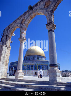 The Dome of the Rock (Qubbat as-Sakhra) on Temple Mount, Old City, Jerusalem, Israel Stock Photo