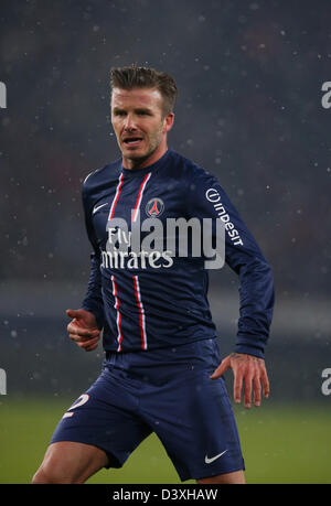 DAVID BECKHAM :  PSG - Paris Saint-Germain v Olympique de Marseille Stock Photo