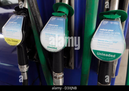 Petrol pump, UK Stock Photo