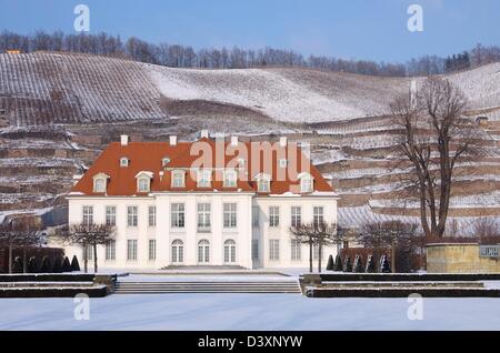 Radebeul Schloss Wackerbarth Winter - Radebeul palace Wackerbarth winter 04 Stock Photo