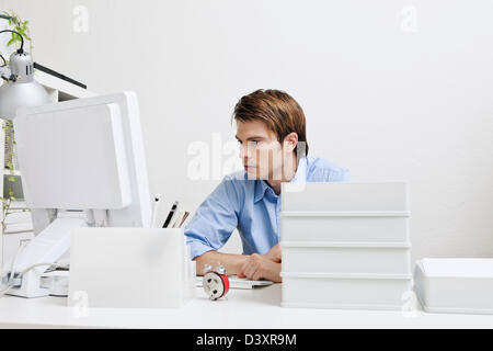 Office personnel busy at work Stock Photo