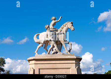 Statue at Wrest Park, Silsoe, Bedfordshire. A 90 acre park and gardens with a French-style mansion Stock Photo