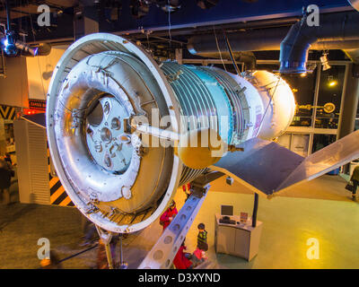 A 1960's Russian Soyuz space craft at the National Space Centre in Leicester, UK. Stock Photo