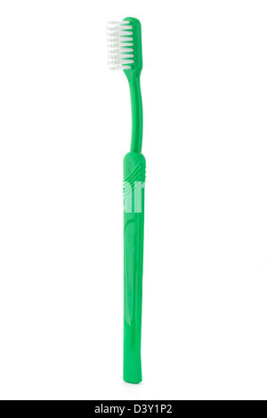 Green Toothbrush on a white background Stock Photo - Alamy