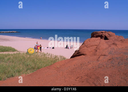 Iles de la Madeleine (Magdalen Islands), Quebec, Canada - Dune de Sud on Ile du Havre-aux-Maisons - Gulf of Saint Lawrence Coast Stock Photo