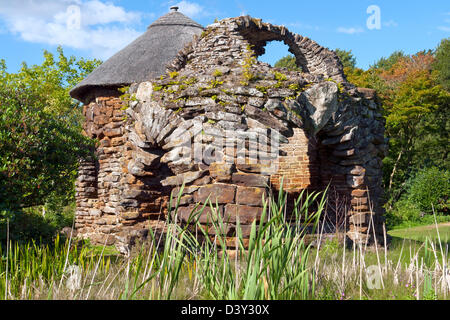 The ruins of the bathhouse at Wrest Park, Silsoe, Bedfordshire. A 90 acre park and gardens with a French-style mansion. Stock Photo