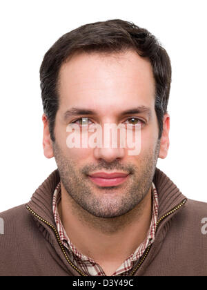 Headshot of a bearded young man Stock Photo