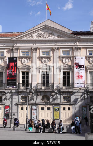 Madrid Spain the Teatro Espanol theatre in Plaza de Santa Ana Stock Photo