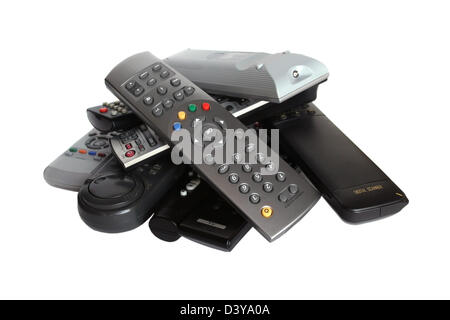 A lot of remote control devices Stock Photo