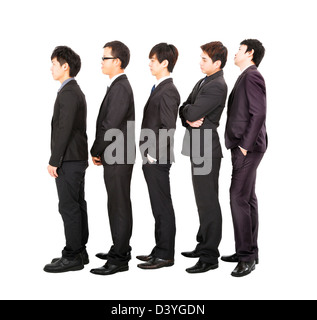business people standing in a line and waiting Stock Photo