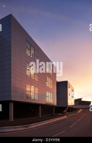 Chesterfield Royal Hospital, Chesterfield, United Kingdom. Architect: Manser Practice Architects, 2011. Facade perspective at du Stock Photo