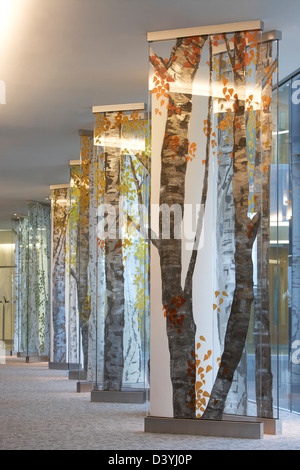 Gazprom Offices London headquarters, London, United Kingdom. Architect: IOR Group, 2012. Flexible glass partitions. Stock Photo