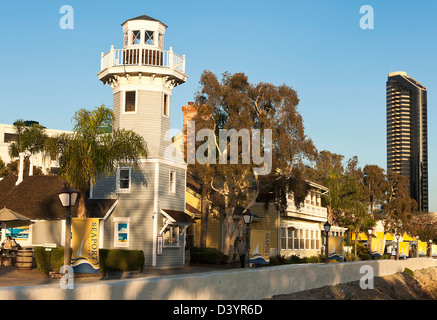 Seaport Cookie Company with Simulated Lighthouse Tower in Seaport Village San Diego California United States America USA Stock Photo