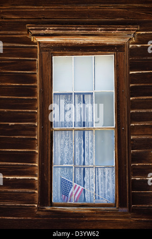 Close-up of Window, Bodie State Historic Park, California, USA Stock Photo