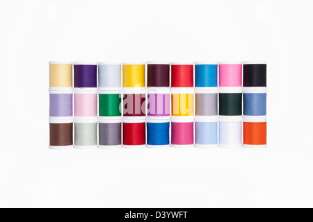 Assortment of Spools of Thread Stock Photo