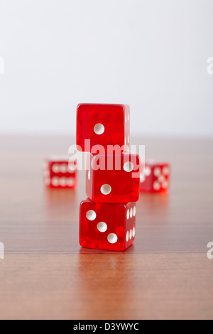 Red Dice Stock Photo