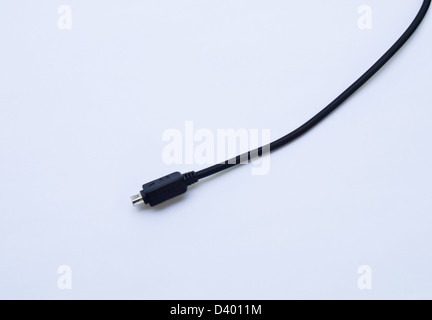 Black usb cable isolated on white background Stock Photo