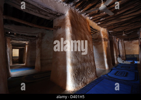 inside the Great Mosque in sahel style, mud architecture, Bobo Dioulasso, Burkina Faso Stock Photo