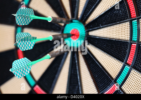 target with three green arrows Stock Photo