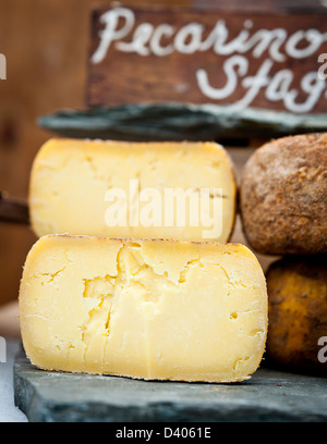 Cheese, Pecorino, Romano Stock Photo