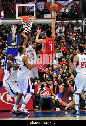 February 13, 2013: Chris Paul #3 of the Clippers in NBA game action as the  The Los Angeles Clippers host the Houston Rockets in an NBA game at Staples  Center in Los