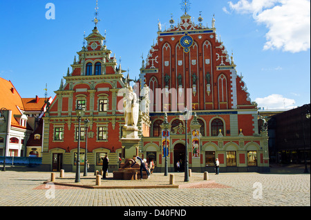 Old house of the blackheads in Riga. Latvia Stock Photo