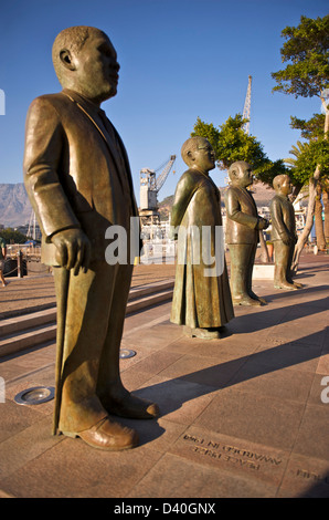 Monument to the South African Noble Peace Prize Winners in Cape Town Stock Photo