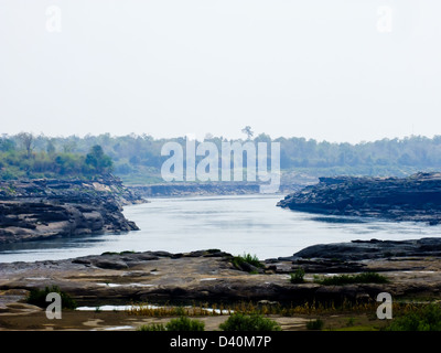 Sam Phan Bhok Grand Canyon, Mekong River, Ubon Ratchathanee, Thailand Stock Photo