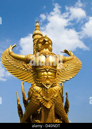 Golden wax sculpture at Tung Sri Muang park in Ubon Ratchathani province, Thailand Stock Photo