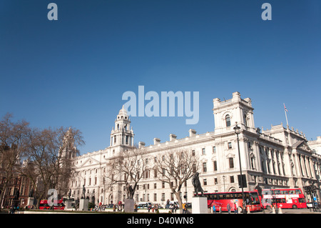 View of HM Revenue and Customs across Parliament Square, City of Westminster, London, England, United Kingdom Stock Photo