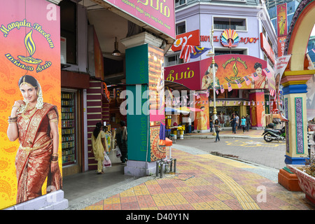 Asia Malaysia Kuala Lumpur Little India Stores Stock Photo