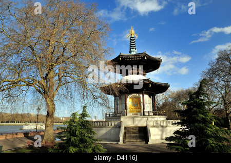 Peace Pagoda in Battersea Park London Stock Photo