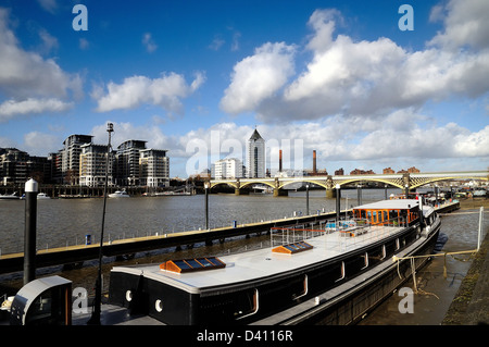 Battersea Reach on the River Thames West London Stock Photo