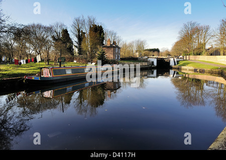 Hanwell Lock on the Grand Union canal West London England UK Stock Photo