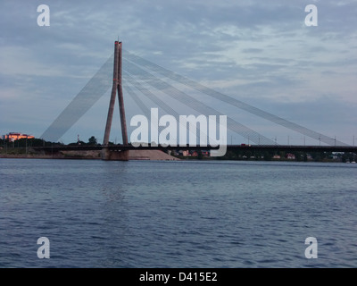 Vanšu bridge (Riga, Republic of Latvia) Stock Photo