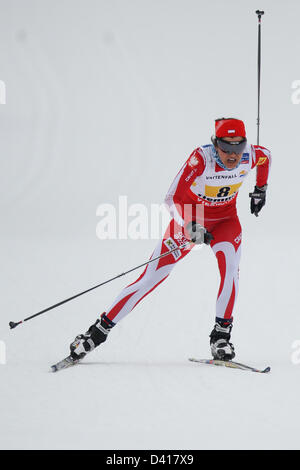 Val di Fiemme, Italy. 28th February 2013.  Paulina Maciuszek (POL) in action during the world championship  cross country skiing ladies relay. Credit:  Action Plus Sports Images / Alamy Live News